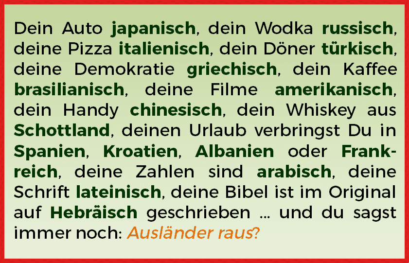 Sprüche ausländer lustige 39+ Ausländer